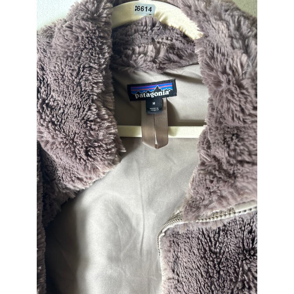 Patagonia Brown Furry Zip Up Jacket Sz M - Picture 2 of 3